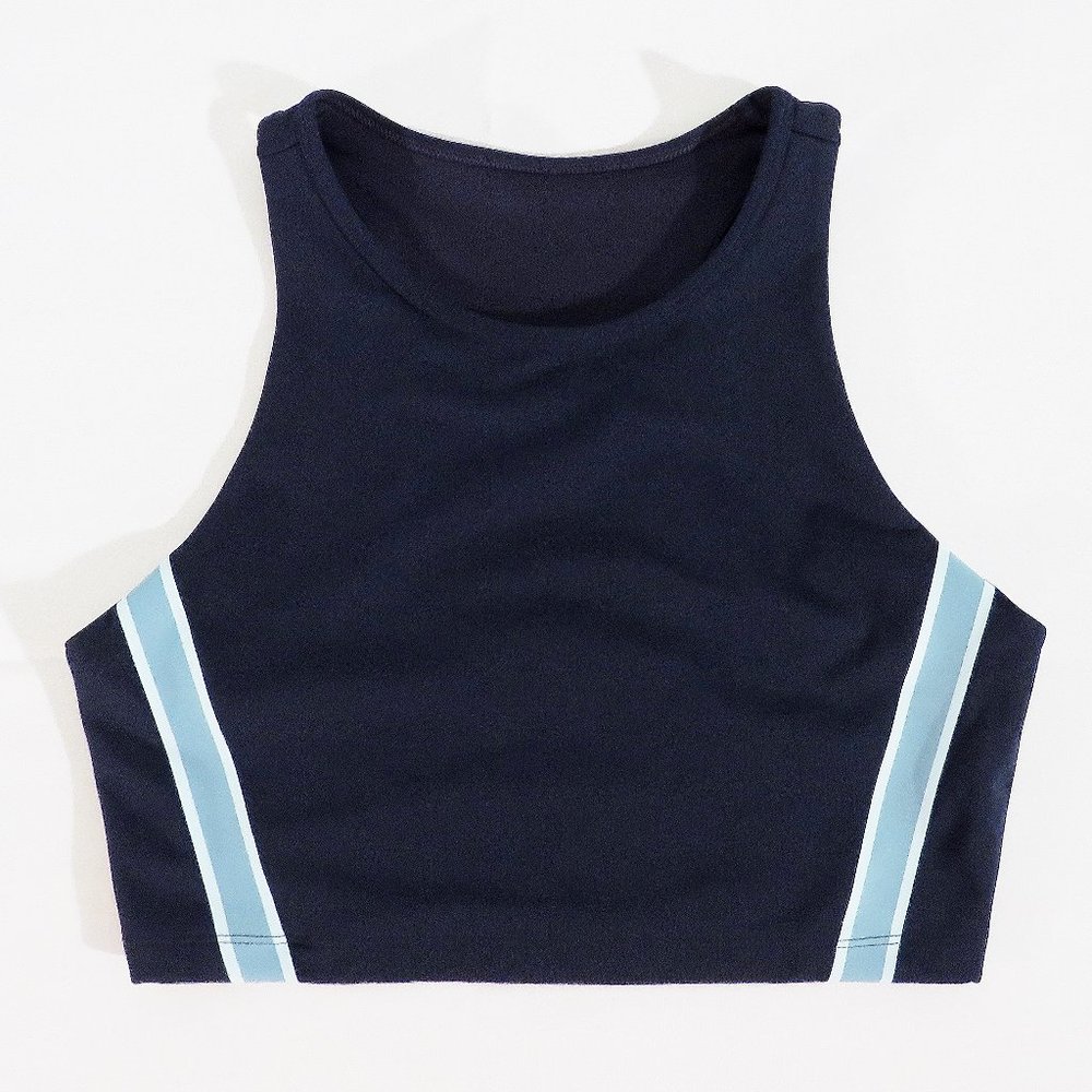 JOYLAB Women's Large Navy Blue Athletic Workout Racerback Top Bra Bralette